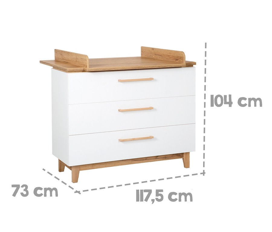 roba »Finn« Kinderzimmerset mit Wickelkommode und Bett.