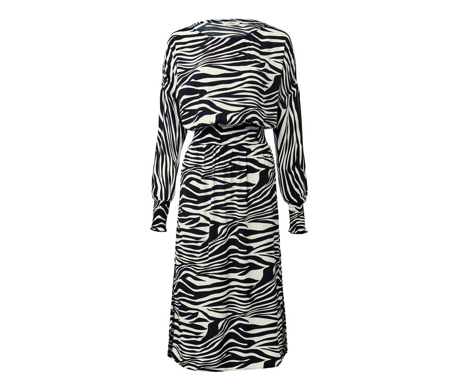 Midi-Kleid im Zebra-Dessin.