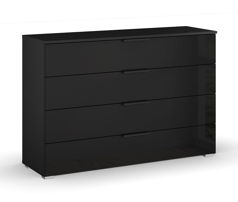 Schwarze Rauch BLACK 20UP Kommode mit 4 Schubladen.