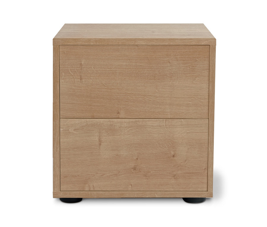 Ein Regalmodul »Flemming«, ca. 37,5 x 37,5 cm, mit 2 Schubladen im Eichendekor.