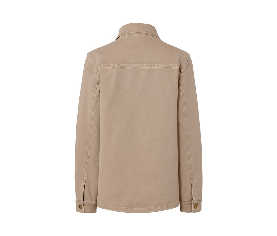 Rückansicht einer Denimjacke.