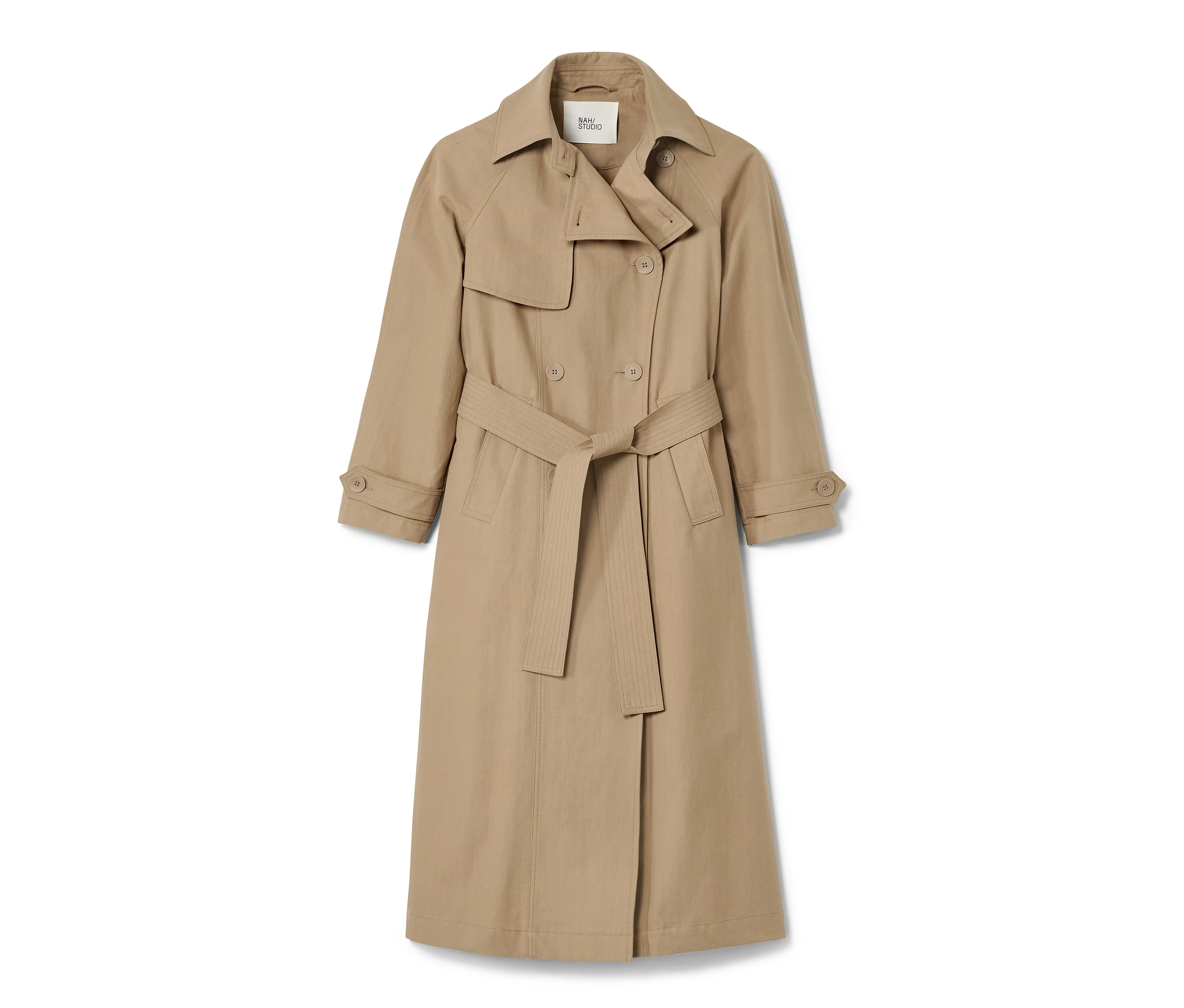 STUDIO günstig Kaufen-Nah/Studio Trenchcoat - recycelte Baumwolle - Gr. 36 - braun. Nah/Studio Trenchcoat - recycelte Baumwolle - Gr. 36 - braun <![CDATA[NAH/STUDIO Trenchcoat recycelte Baumwolle Farbe: Dusty Camel Material: 70% Baumwolle (recycelt), 30% Baumwolle (aus ökologi