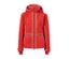 Rote Softshell-Skijacke.