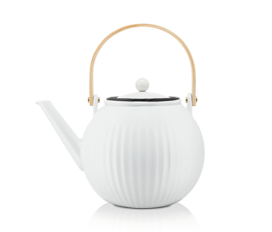 Weiße BODUM® Teepresse »Douro« mit Edelstahlfilter, 1,5 l.