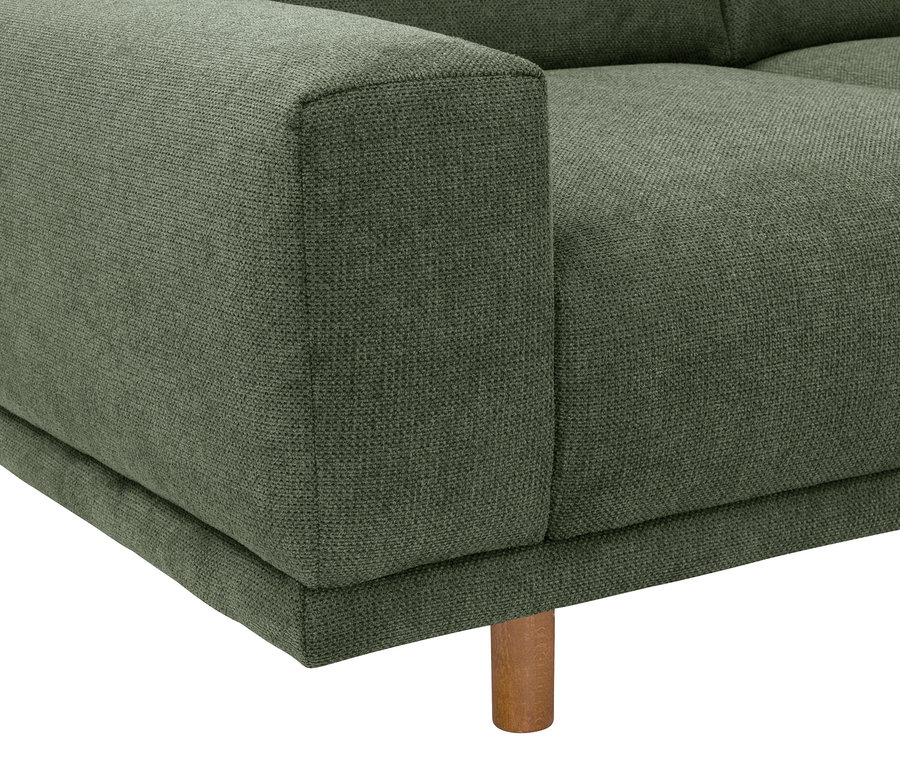 Detailansicht des grünen 2-Sitzer Sofas "Penelope".