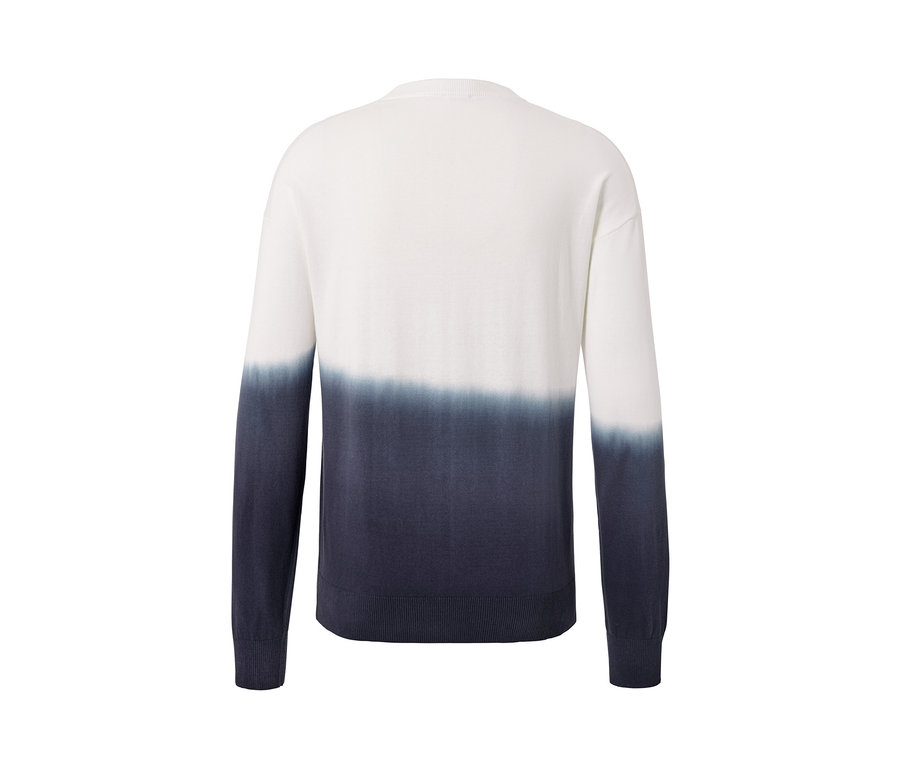 Rückansicht des Dip-Dye Pullovers.
