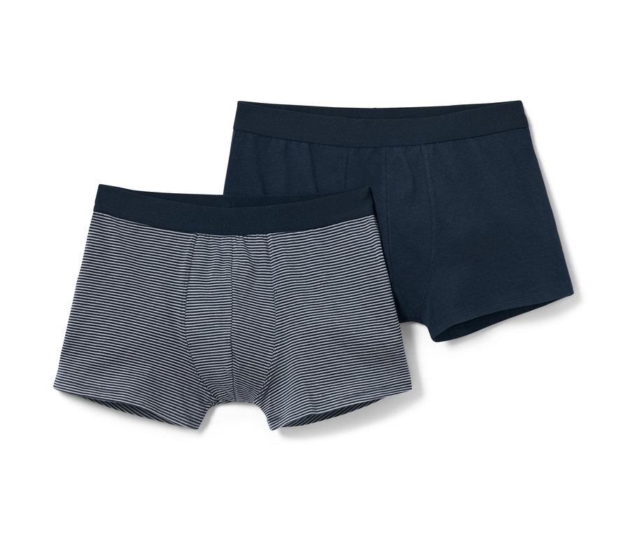 Zwei Slipboxer, eine blau und eine gestreift.