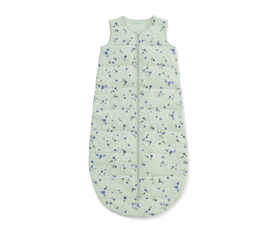 Schlafsack 2,5 TOG, 90 cm, mit Beerenmuster.