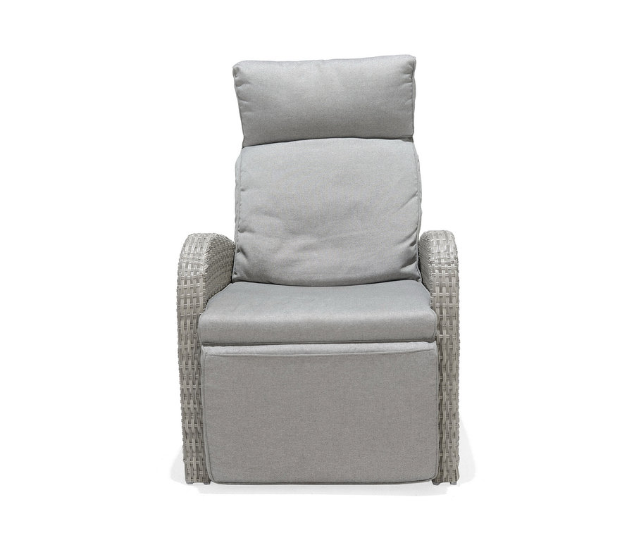 Graues Sessel-Set »Thore« mit ausklappbarer Fußlehne.