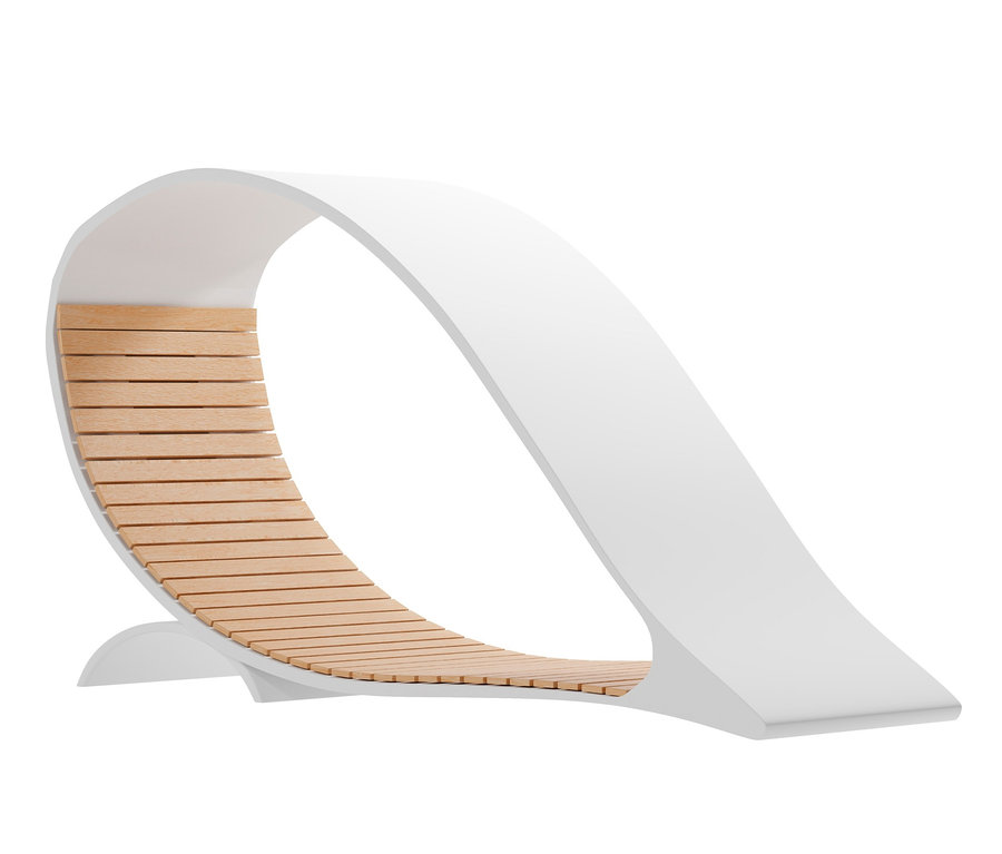 Weiße Wings for Living Liege »Ibiza« mit Holzlatten.