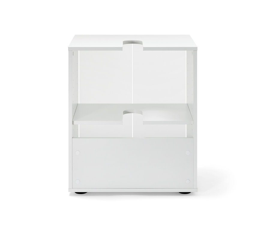 Weißer Waschbeckenunterschrank, Bad, mittel.