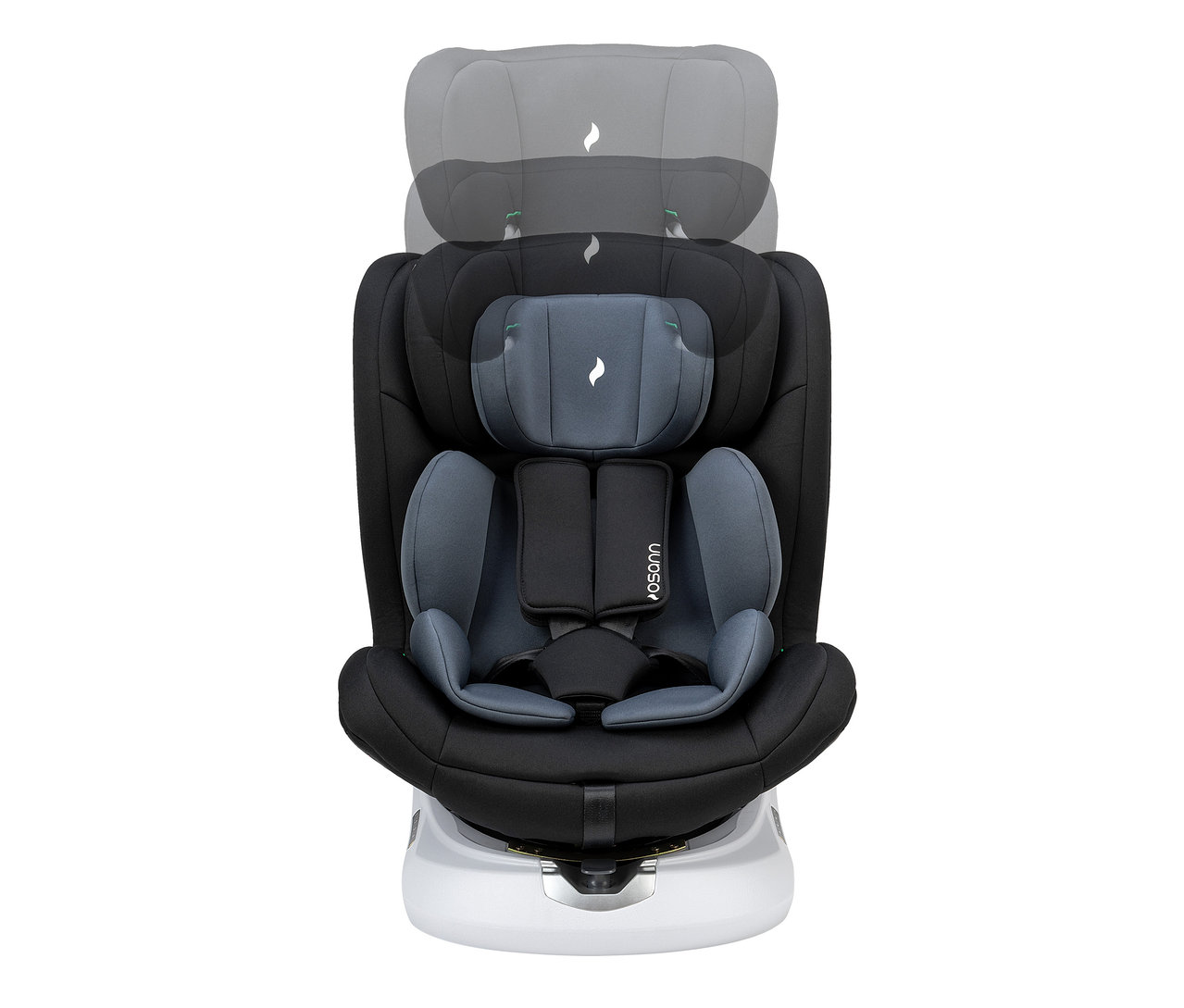 Ein schwarz-grauer Osann Kindersitz »Four 360 S«.