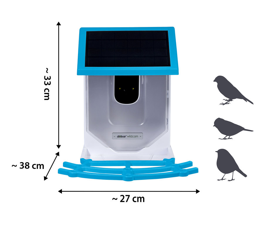 Vogel-Futterhaus »EAZY« mit Solarpanel und Wi-Fi-Kamera.