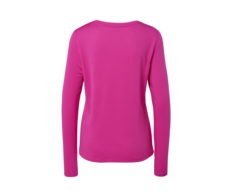Pinkes Funktionsshirt mit langen Ärmeln.