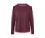 Pflaumenfarbenes 2-in-1-Sportshirt mit langen Ärmeln.
