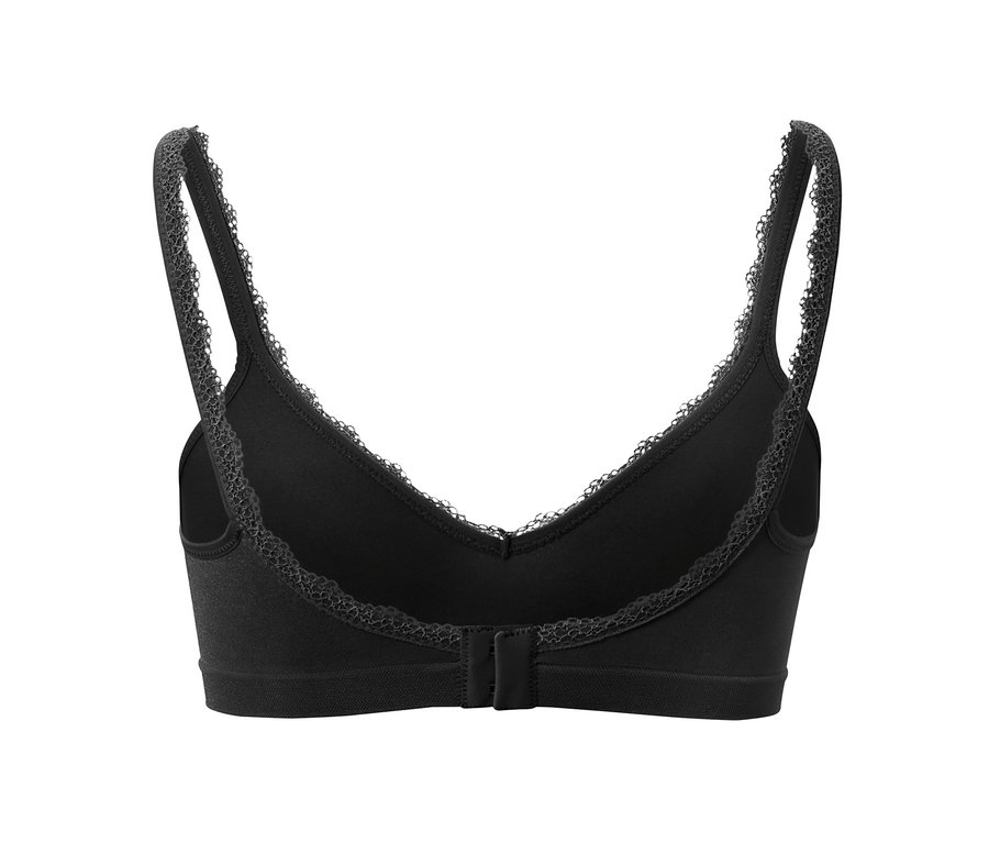 Schwarzer Seamless-Soft-BH mit Spitze.