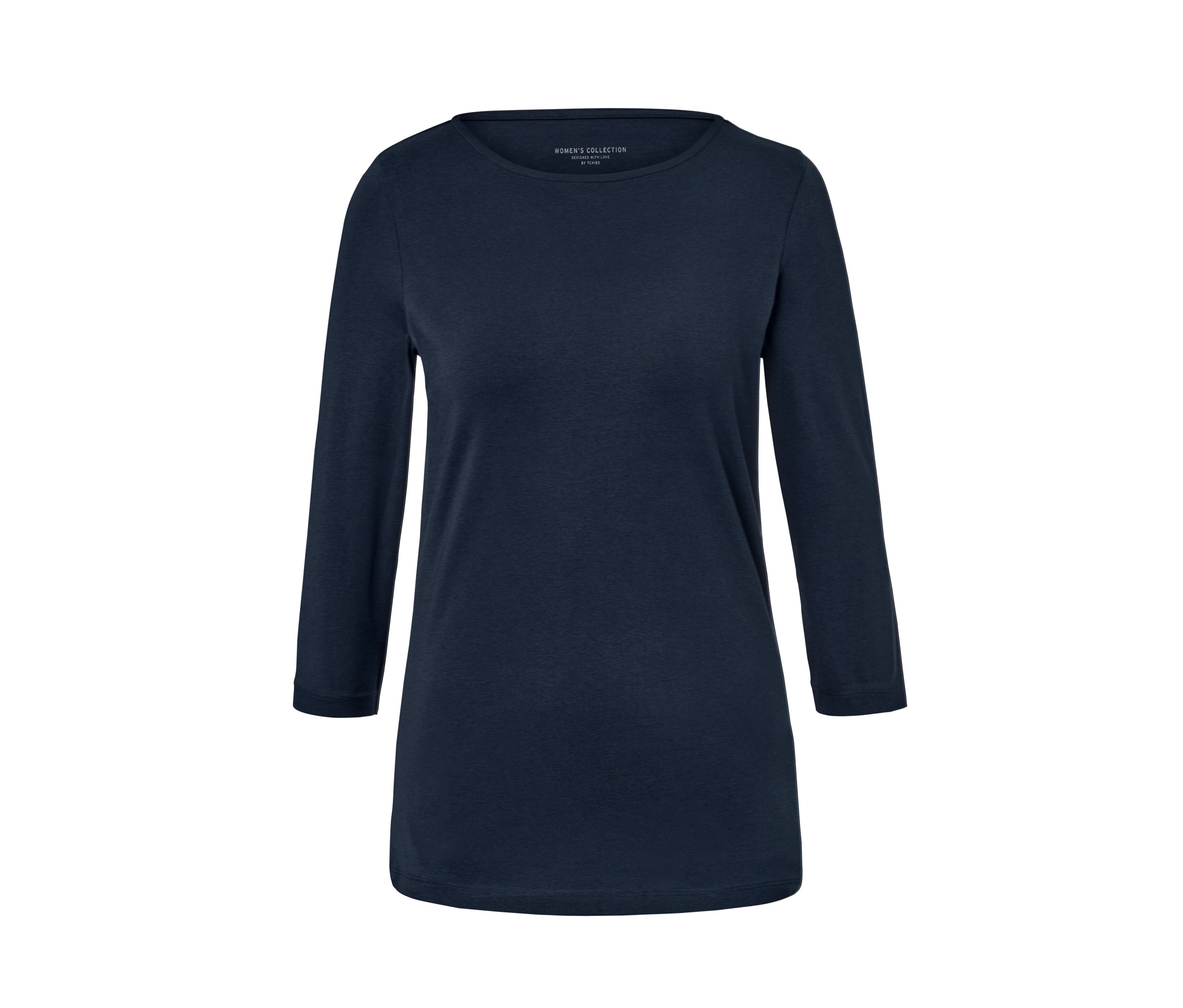 Tchibo - Shirt mit 3/4-Arm - Damen - Gr. S - dunkelblau