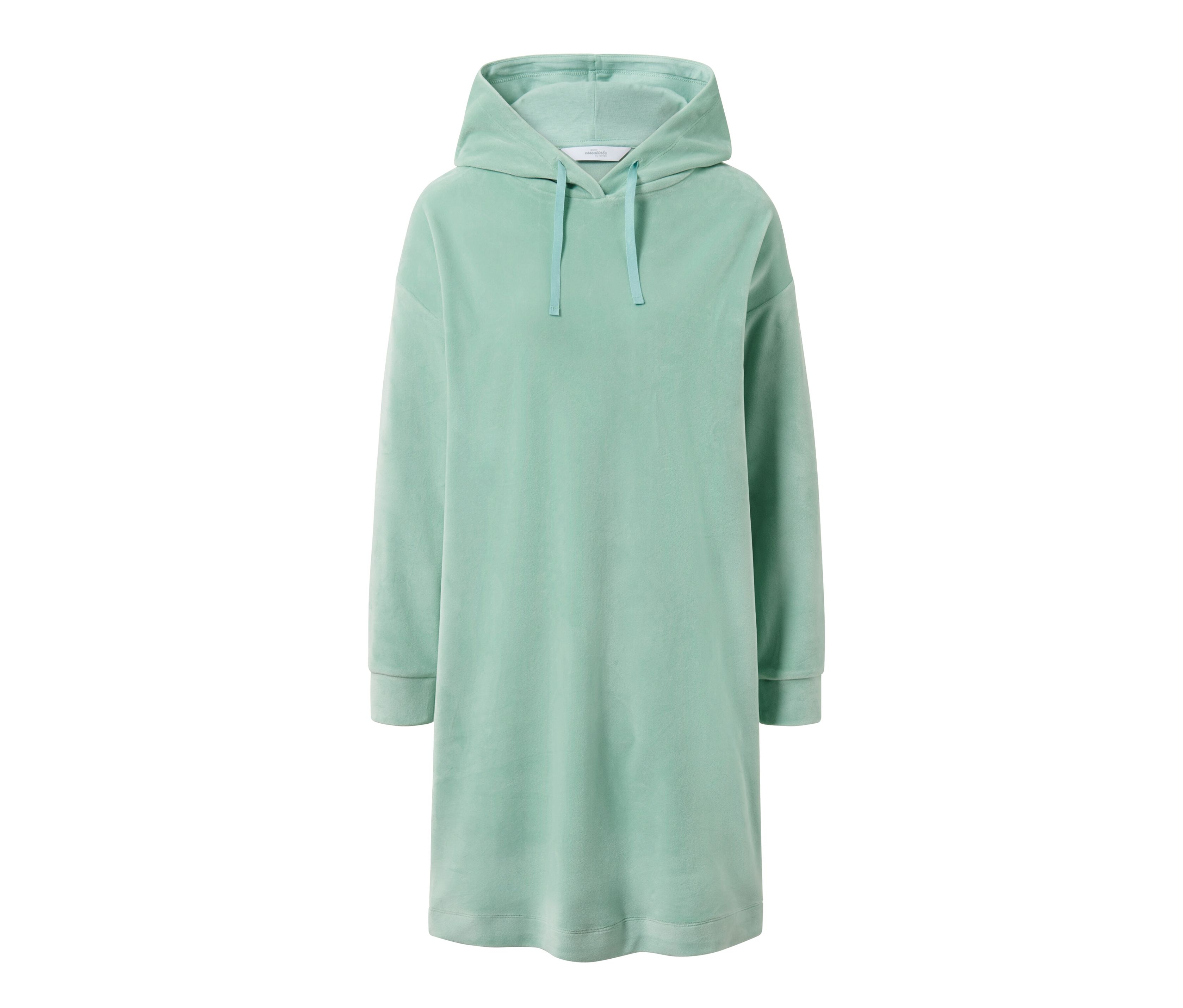 Tchibo - Nicki Loungewear-Kleid - Damen - Gr. S - grün