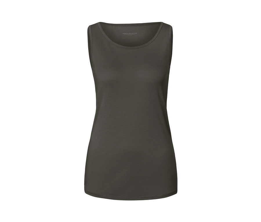 Salbeifarbenes 2-in-1-Sportshirt.