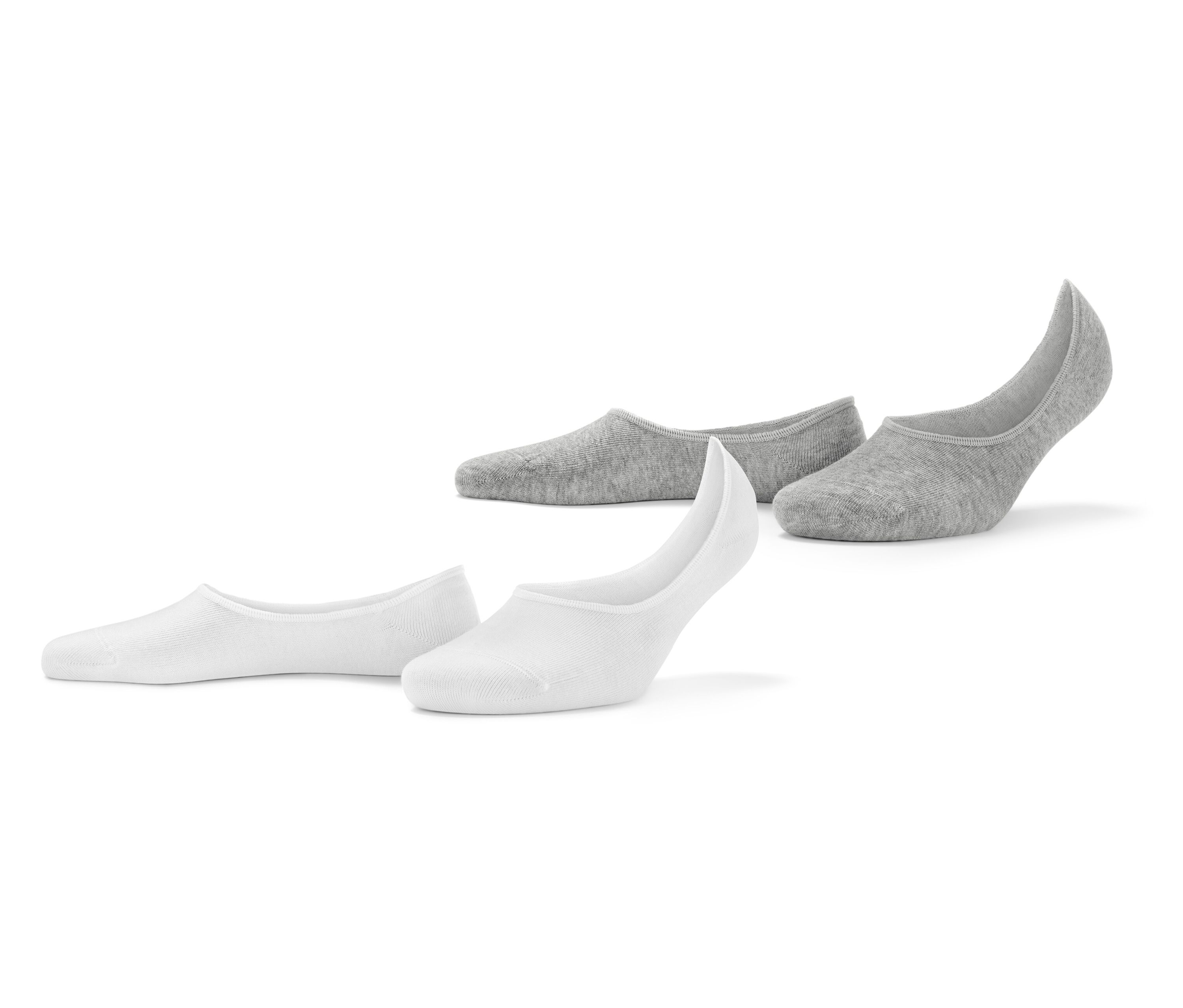 Tchibo - 2 Paar Sneaker-Füßlinge - Damen - Gr. 35-37 - weiß