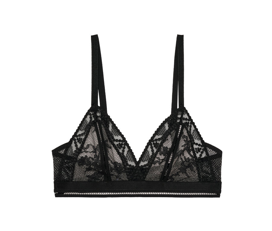 Schwarzer, bügelloser Spitzen-BH »Olivia« von Passionata.
