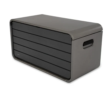 Eine graubraune Aufbewahrungsbox, 625 l.