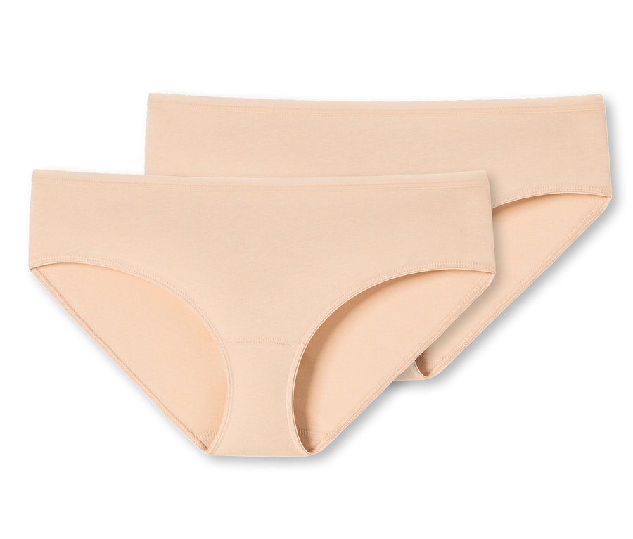 Zwei sandfarbene SCHIESSER Hipster.