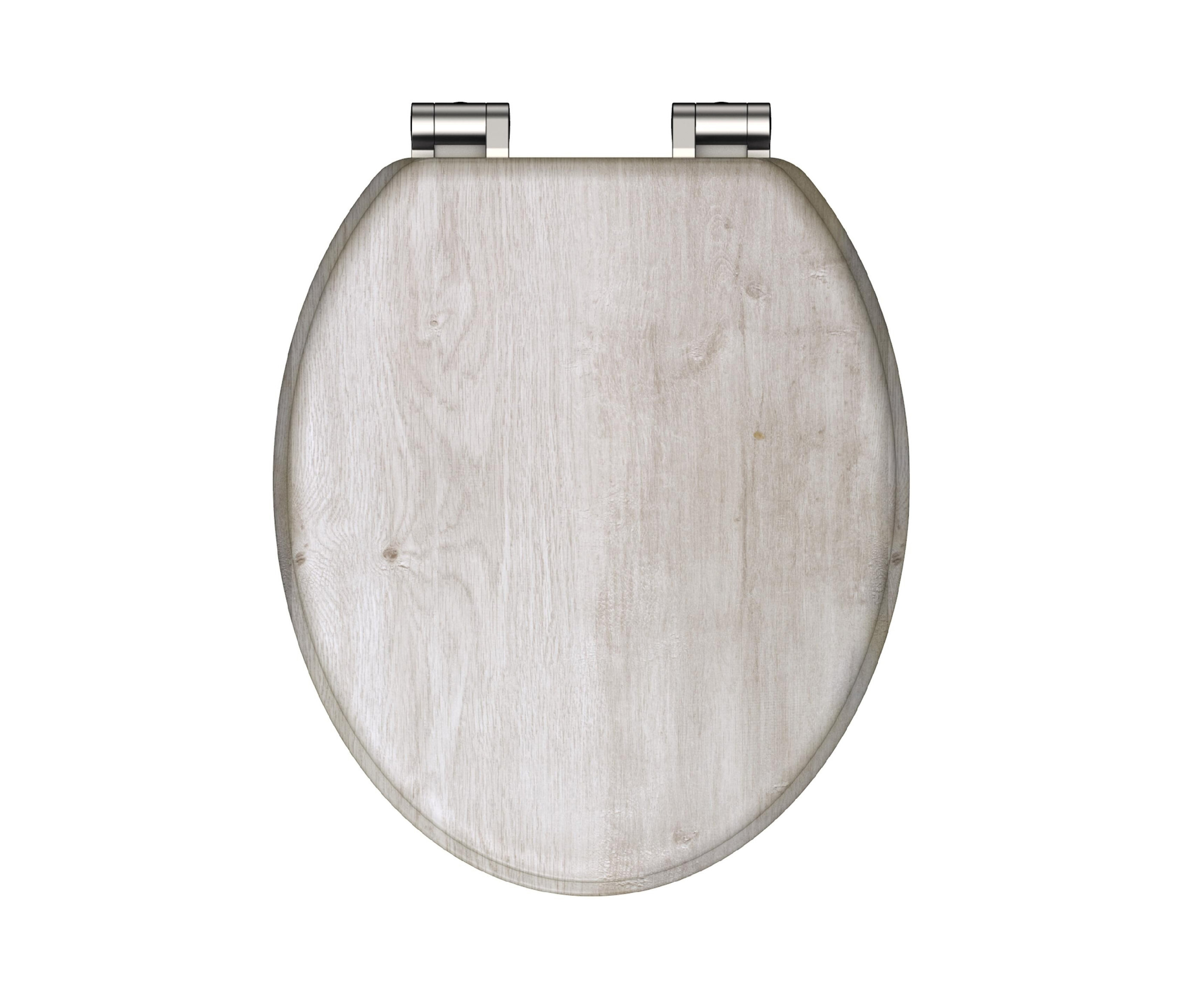 MDF WC-Sitz Light wood - grau - grau