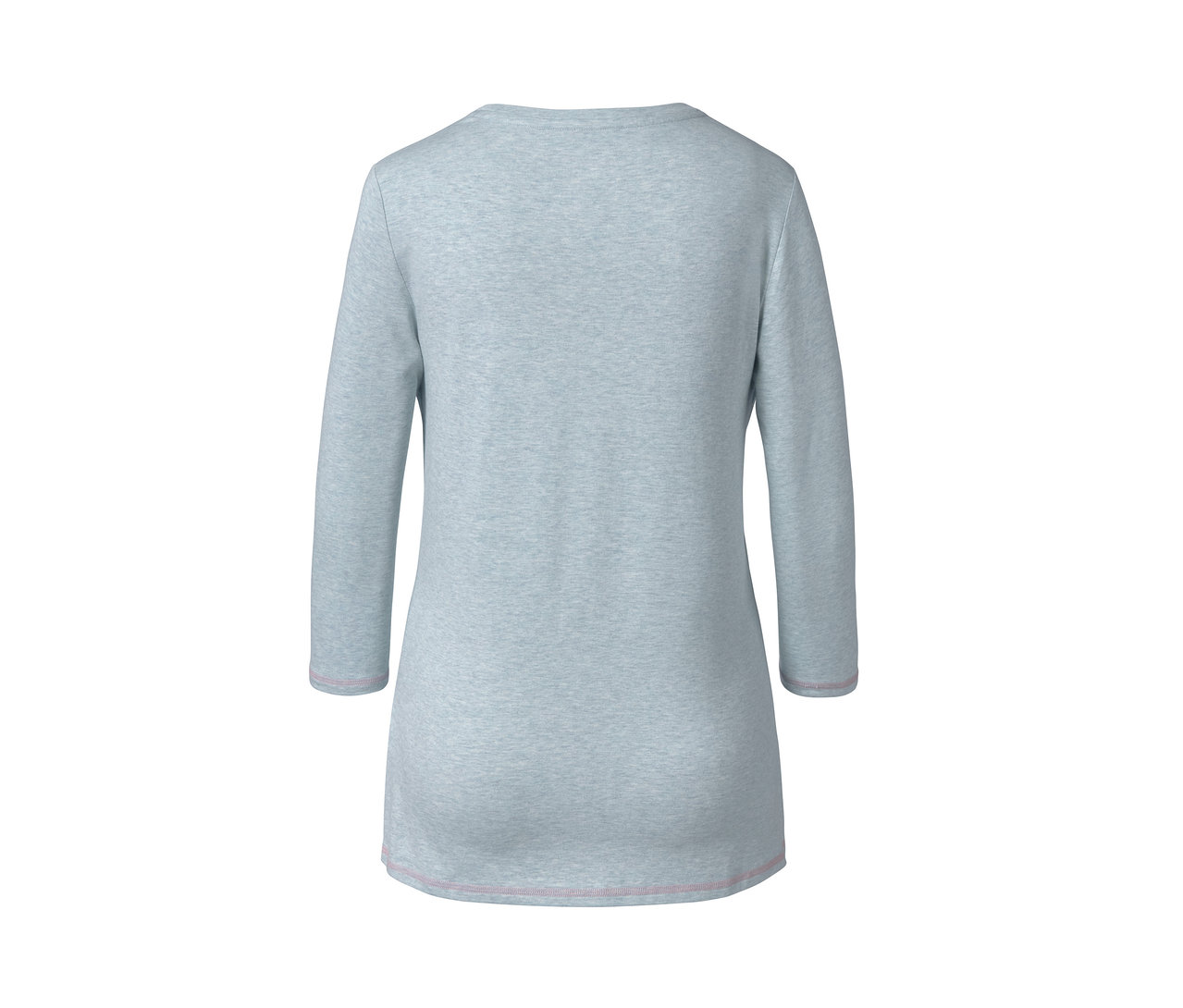 Blauer, langärmliger Pyjama.