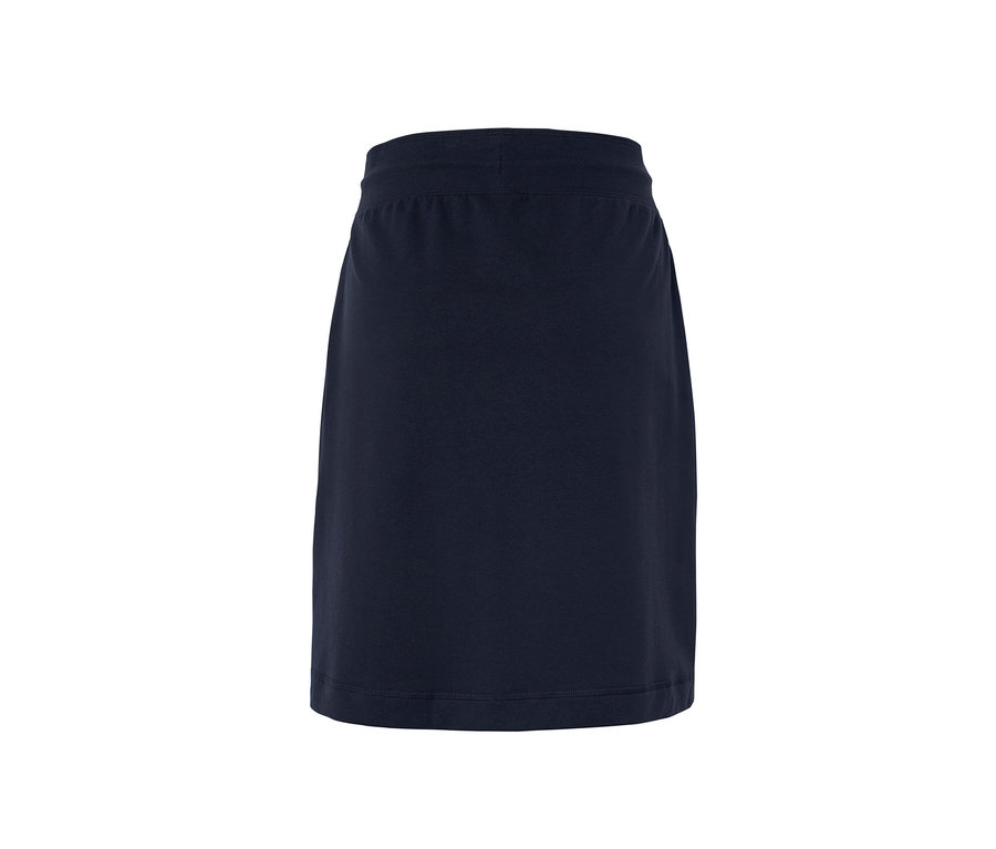 Ein marineblauer Sweatrock.