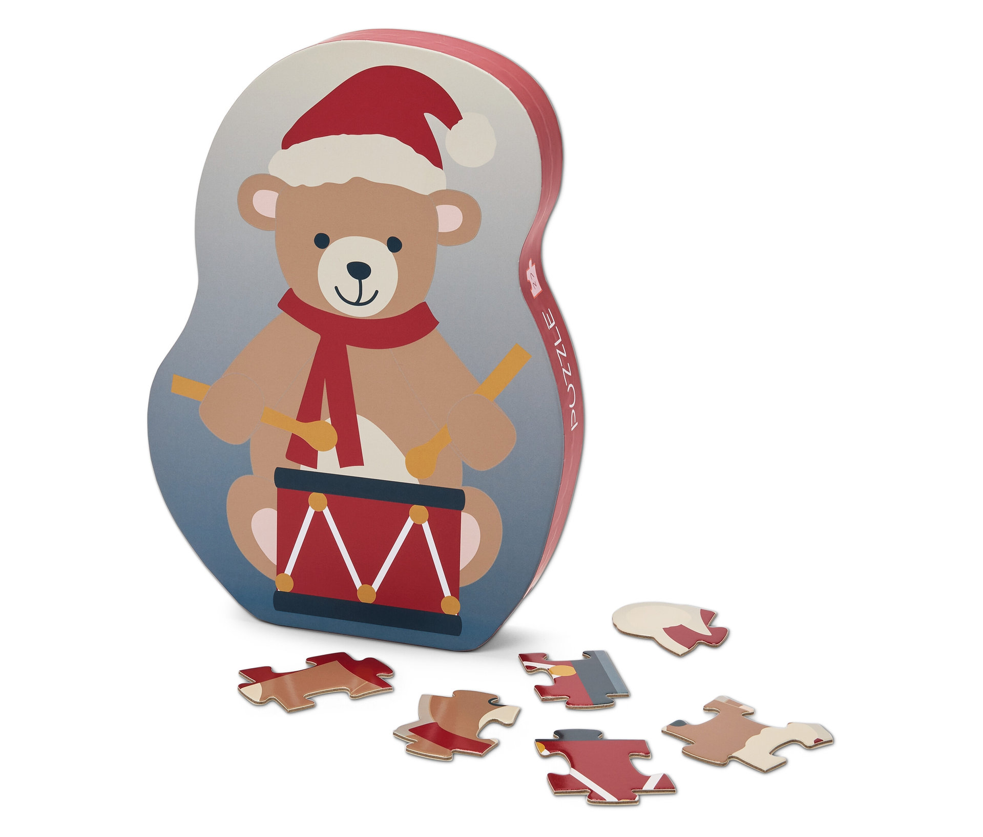Tchibo - Kinder-Puzzle »Weihnachtsbär« - mehrfarbig - Karton