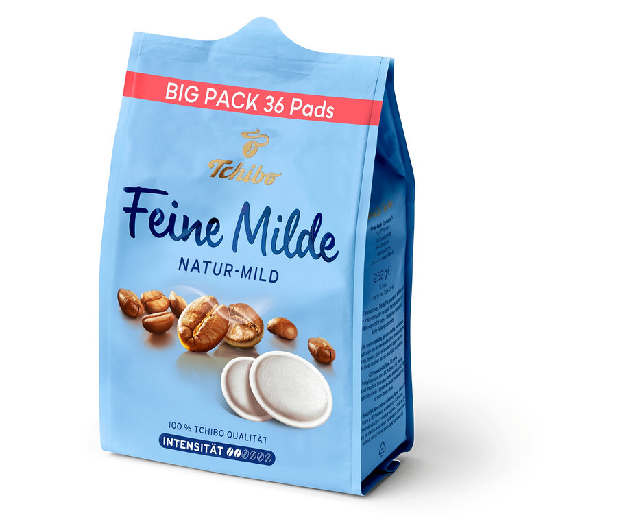 Eine Packung Feine Milde Pads mit 36 Stück.