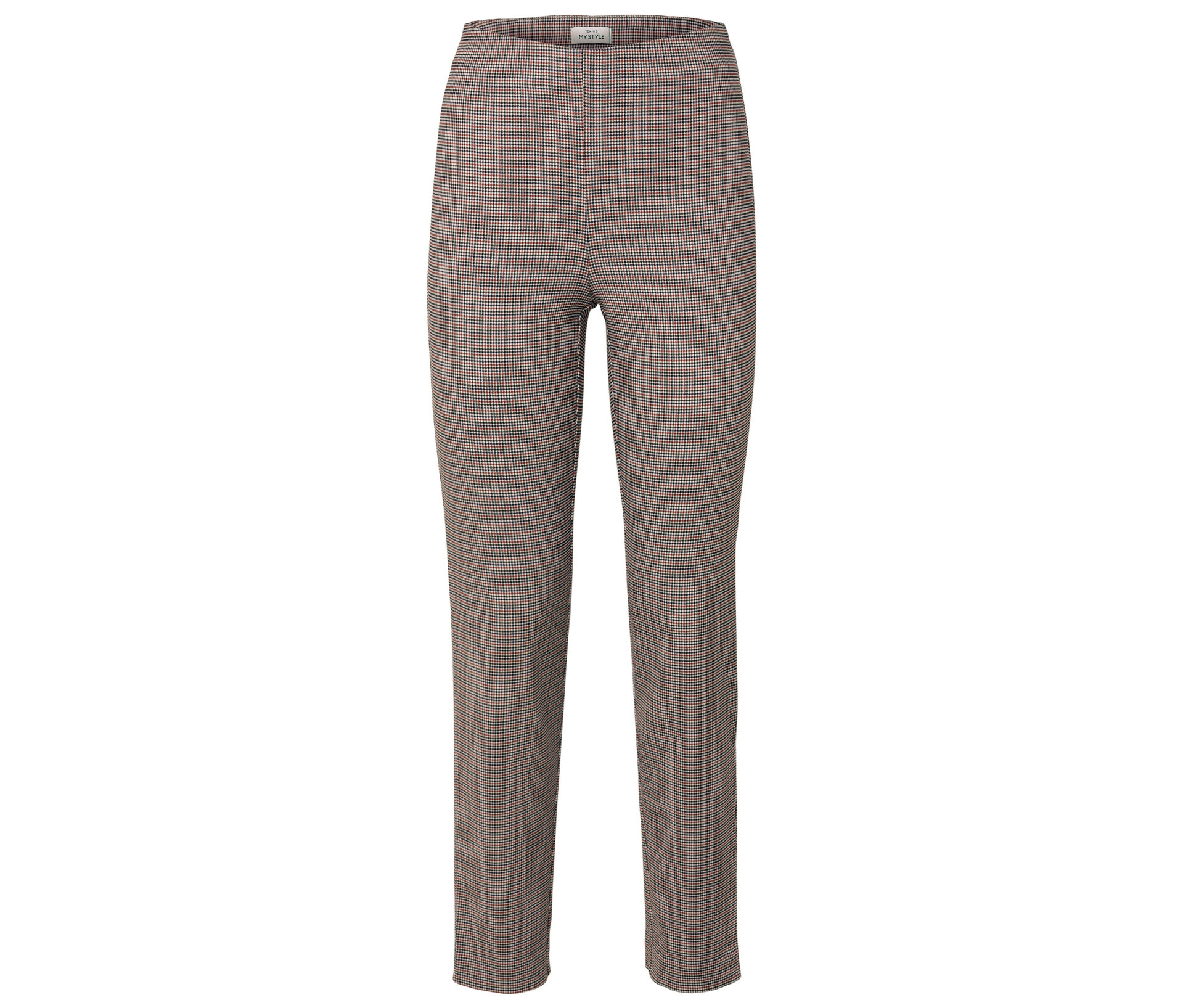 Stretchhose mit Hahnentritt-Jacquard - Damen - Gr. 36 - mehrfarbig/jacquard - mehrfarbig
