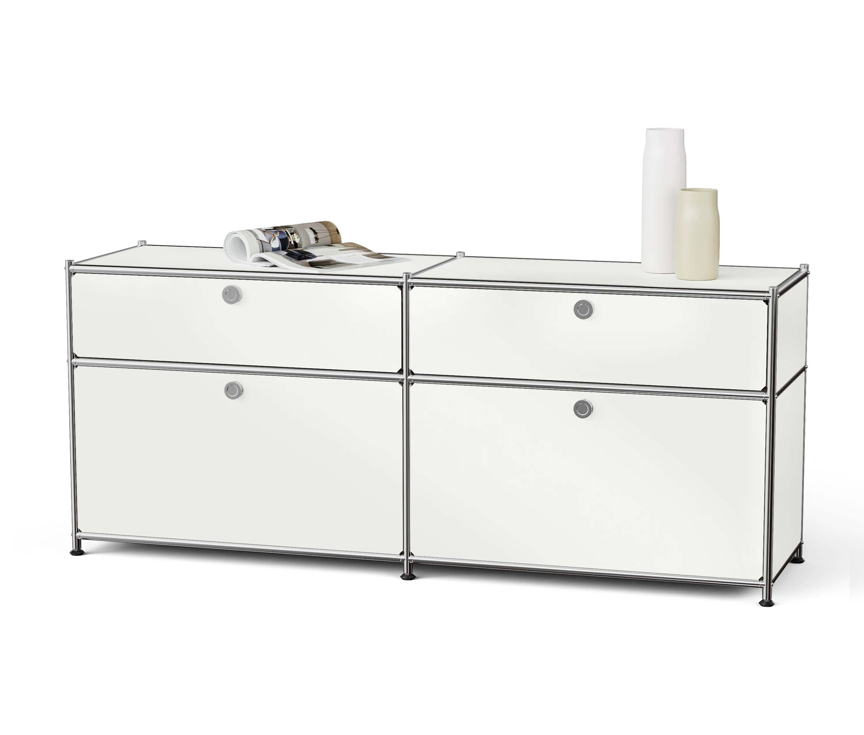 Tchibo - Sideboard Metall »Cn3« mit 2 Klappenfächern und 2 Schubladen - 152x40x64,5cm - chrom - Stahl / Aluminium / Kunststoff. Tchibo - Sideboard Metall »Cn3« mit 2 Klappenfächern und 2 Schubladen - 152x40x64,5cm - chrom - S um den günstig Kaufen-Tchibo - Sideboard Metall »Cn3« mit 2 Klappenfächern und 2 Schubladen - 152x40x64,5cm - chrom - Stahl / Aluminium / Kunststoff. Tchibo - Sideboard Metall »Cn3« mit 2 Klappenfächern und 2 Schubladen - 152x40x64,5cm - chrom - S
