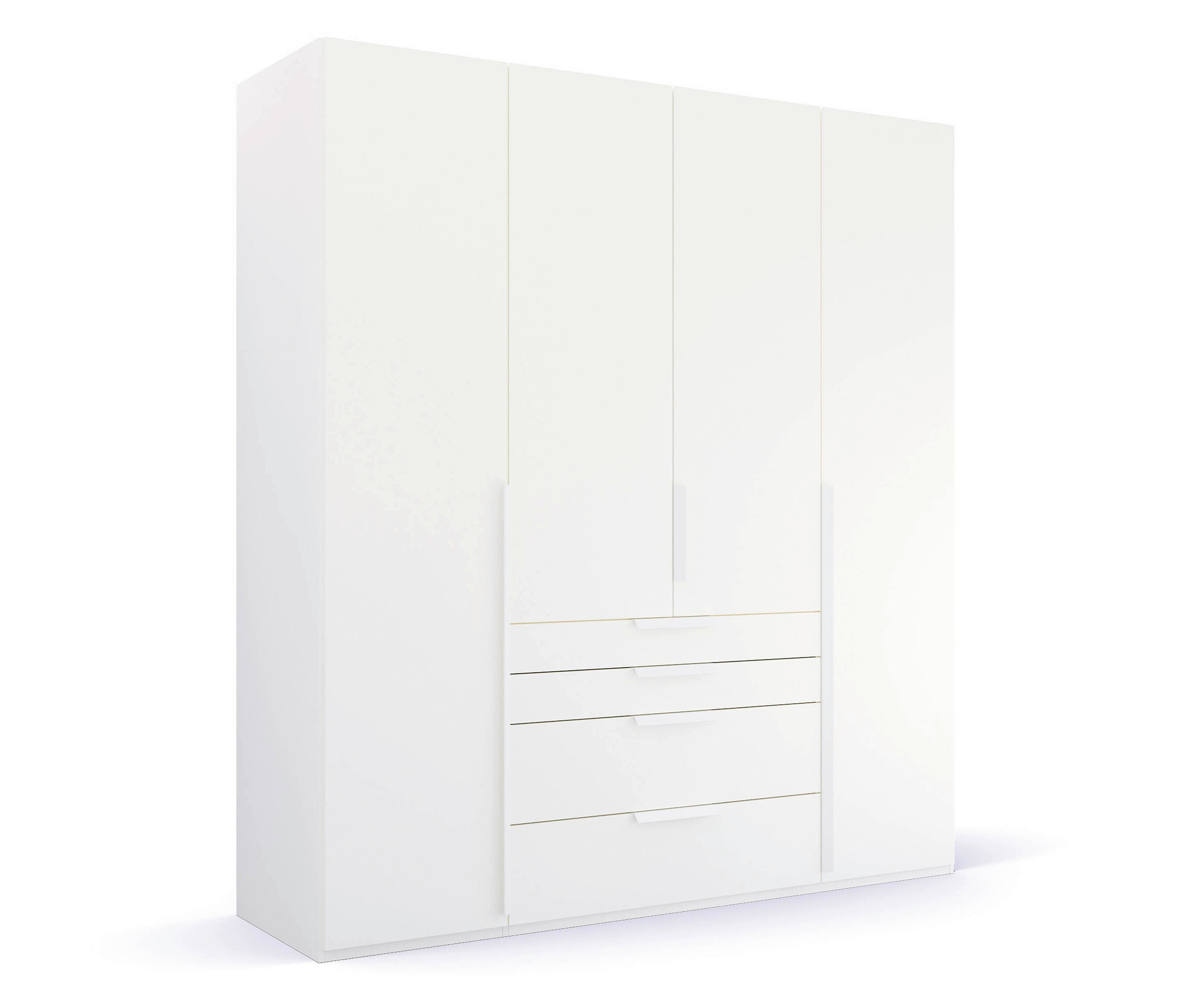 Rauch Kleiderschrank »Purisma« Mit Schubladen - 201x60x223cm - Weiß - Holz / Holz