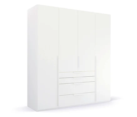 Weißer, 4-türiger rauch Kleiderschrank »Purisma« mit Schubladen.