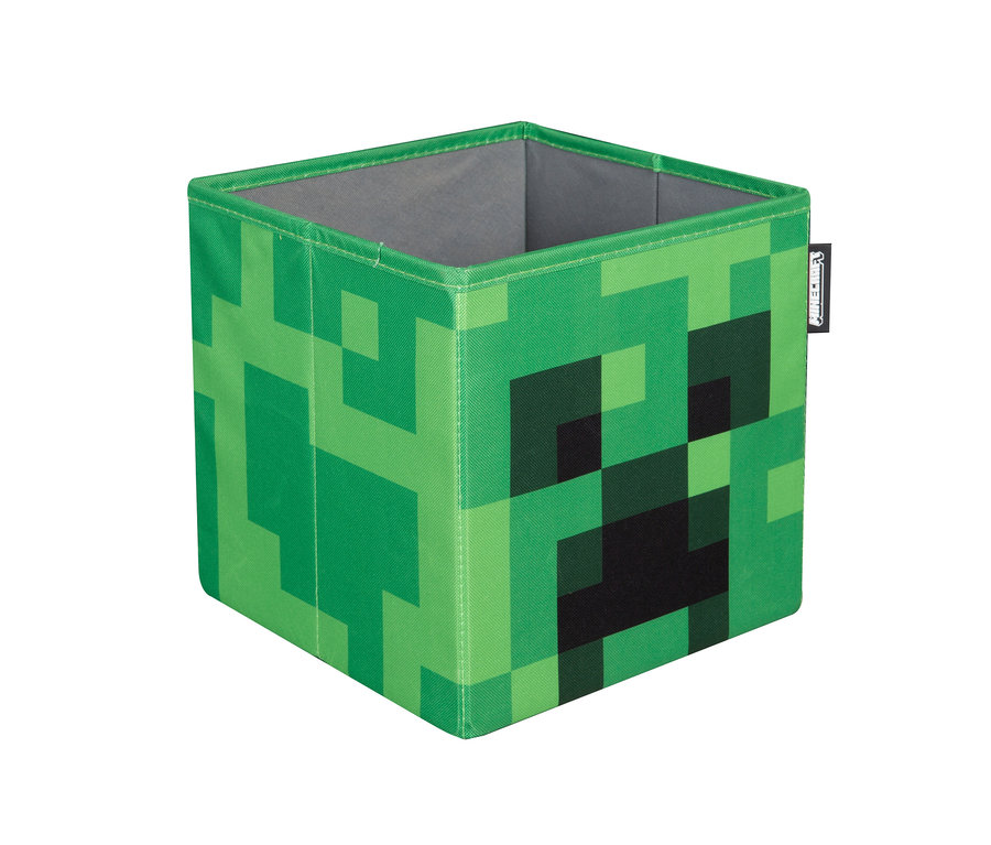 Ein grüner Minecraft Creeper Aufbewahrungsbox.