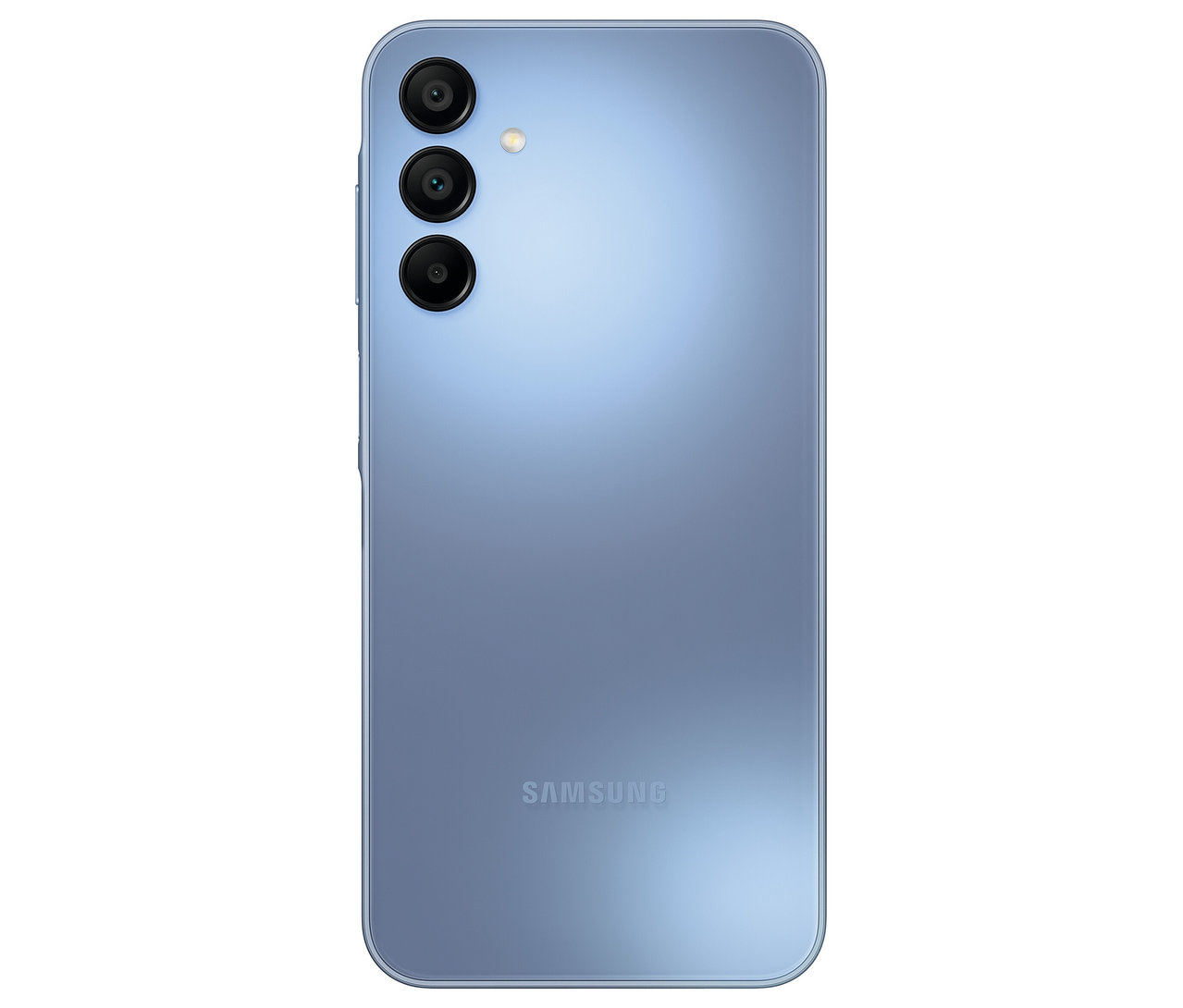 Blaues Samsung Galaxy A15 5G 128GB mit drei Rückkameras.