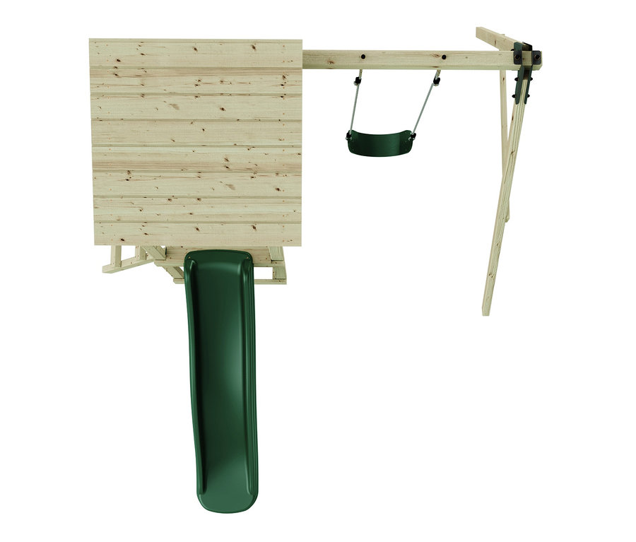 Spielplatz mit Rutsche und Schaukel, inklusive weka Spielturm »Lyon«.