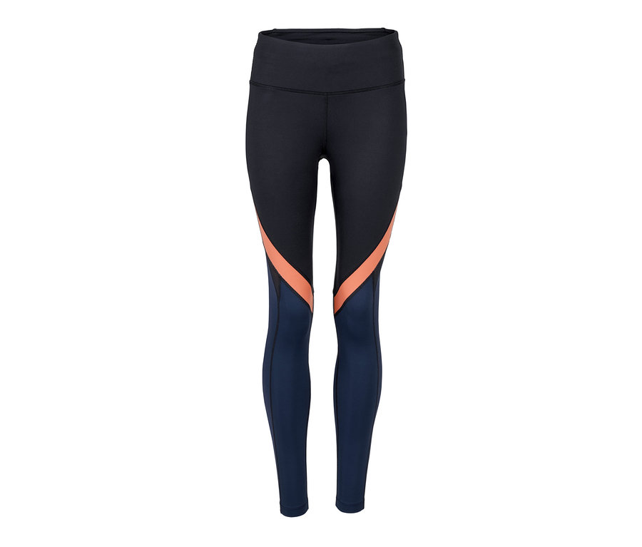 Schwarze Colorblocking-Sporttight.