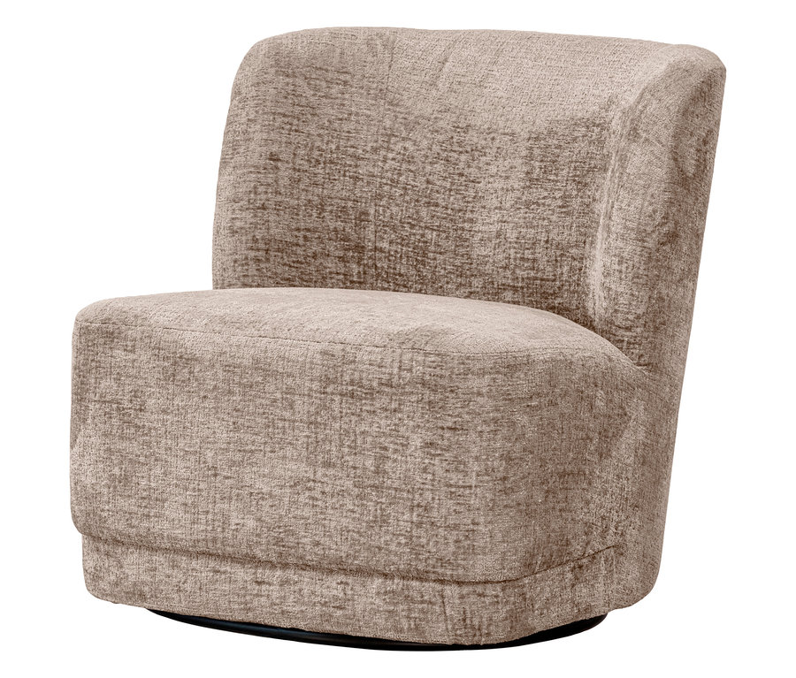 Sandfarbener Woood Drehsessel Atty.