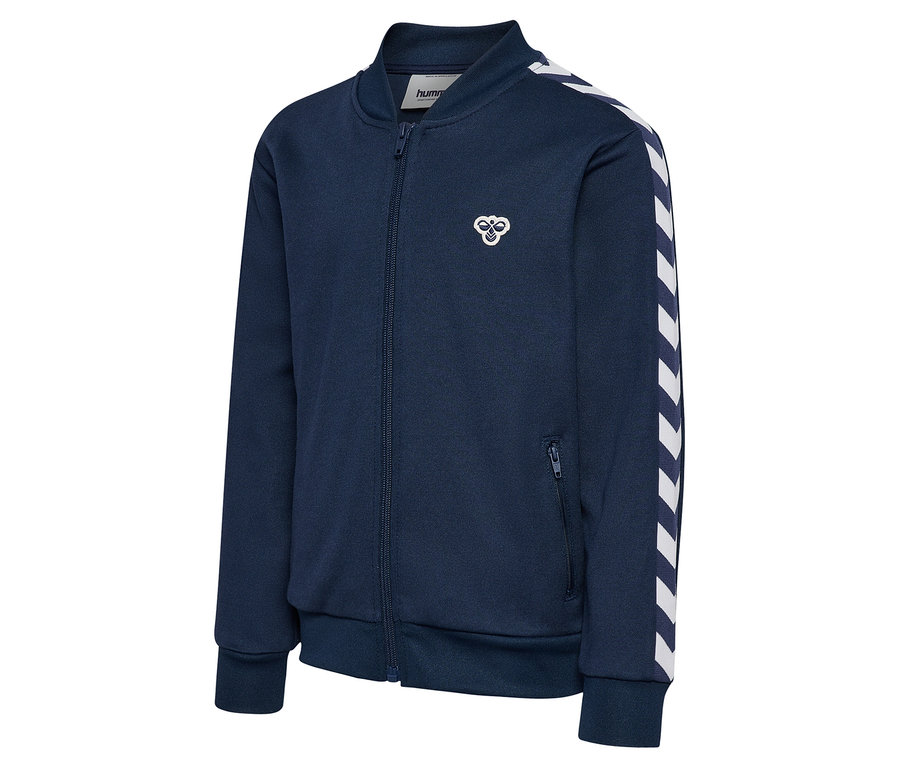 Blaue HUMMEL HMLJR Archive Reg Poly Zip Jacket.