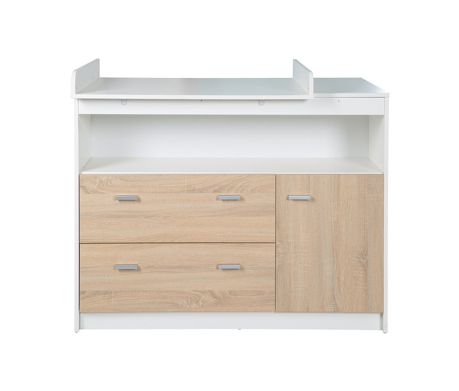 Weiße roba Wickelkommode »Gabriella«, breit, mit 2 Schubladen.