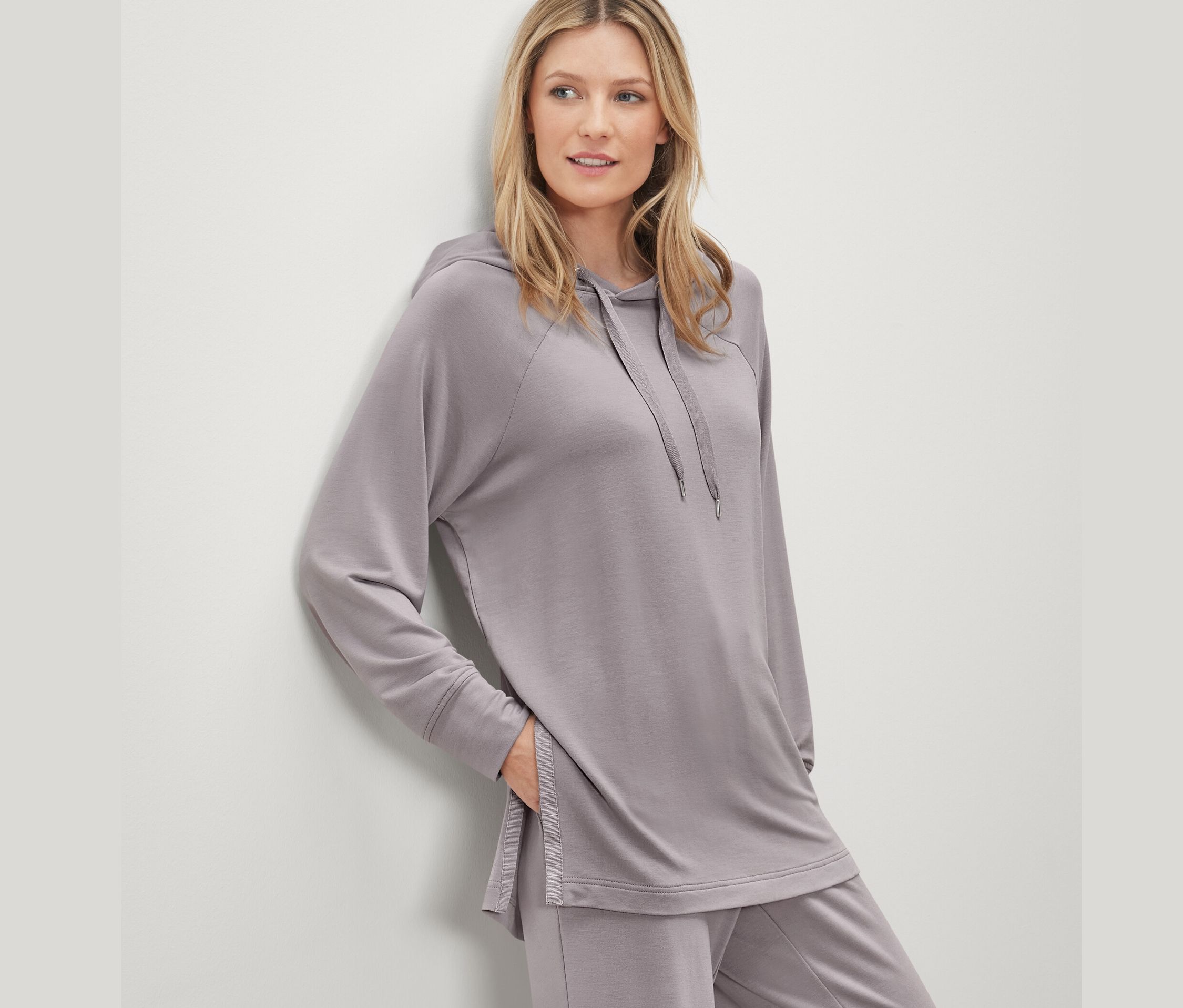 Thumbnail - Tchibo - Lounge-Hoodie - Damen - Gr. XL - grau