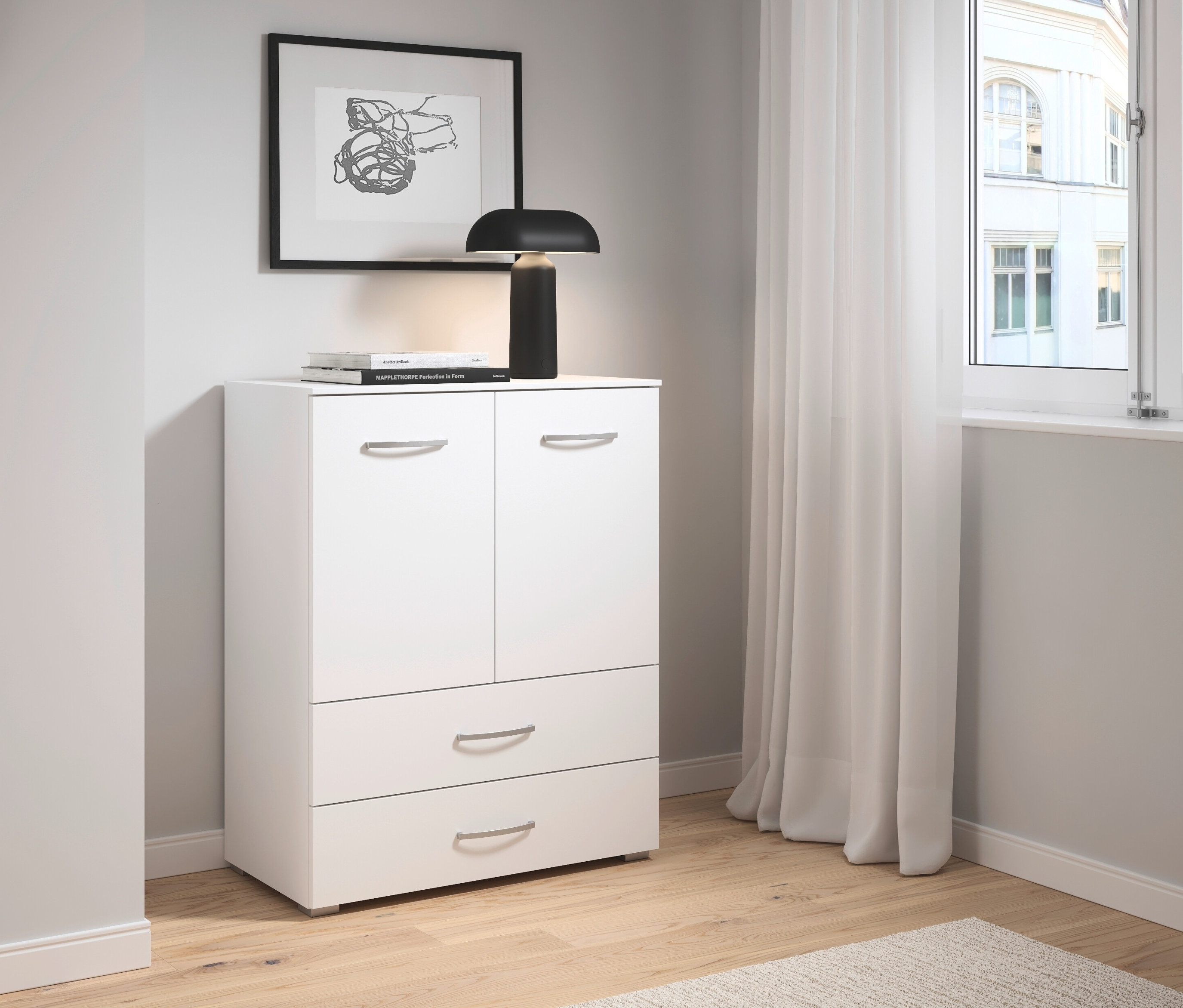 Thumbnail - rauch Kommode »Aditio« - 80x42x100cm - weiß - Holz / Holz