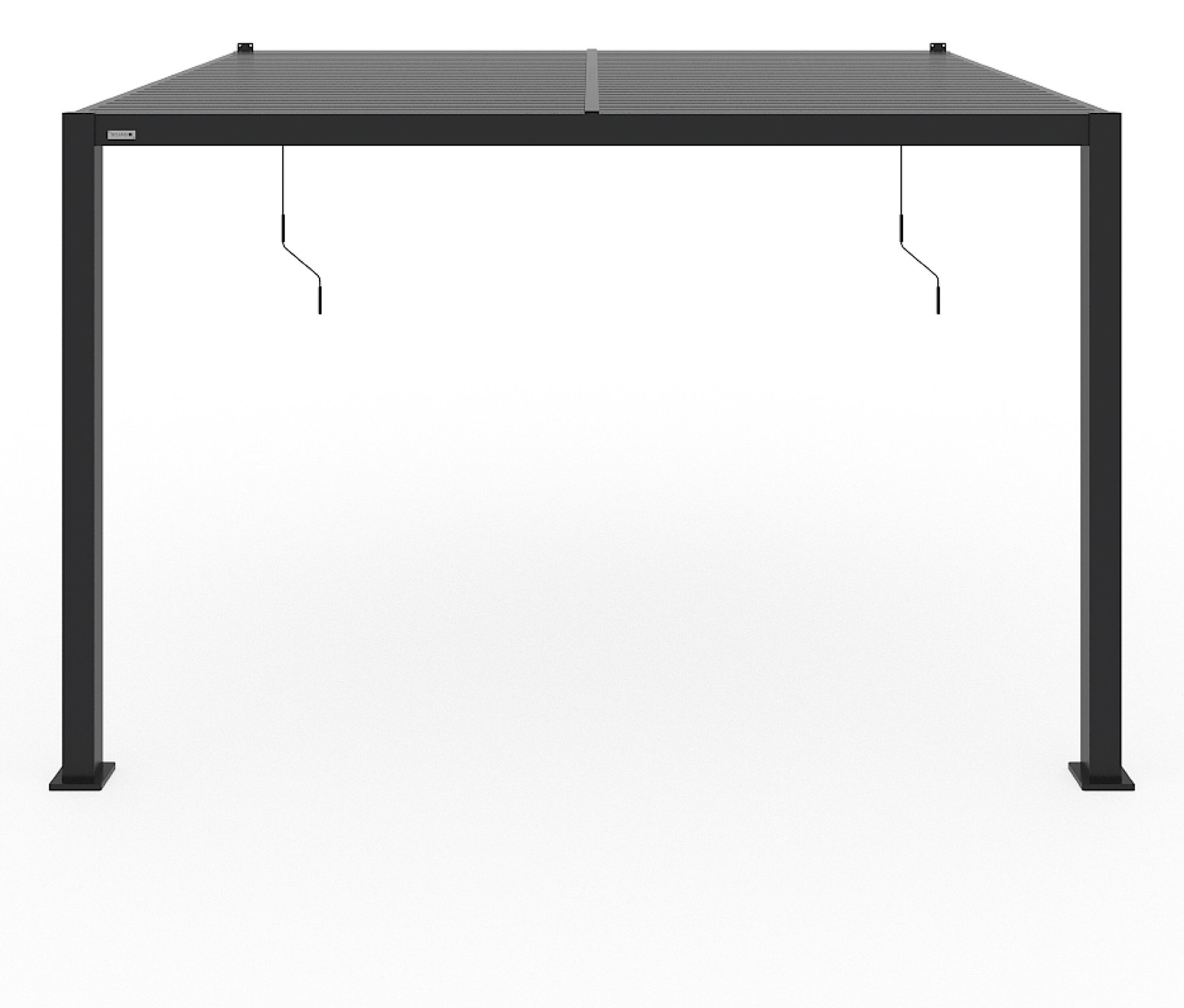 Sojag Lamellen-Terrassen-Überdachung - 1x13x268cm - schwarz -