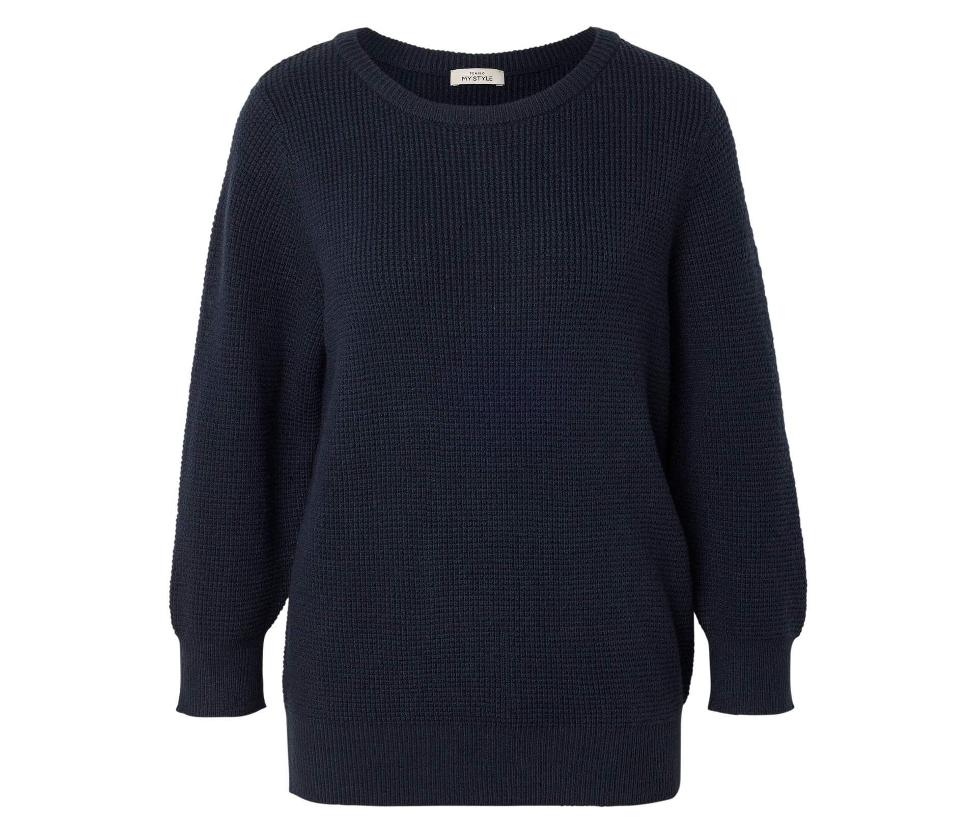 Pullover aus Strukturstrick - Damen - Gr. XXL - dunkelblau - dunkelblau