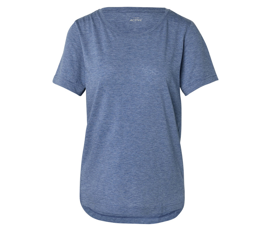 Blaues, kurzärmeliges Active T-Shirt.