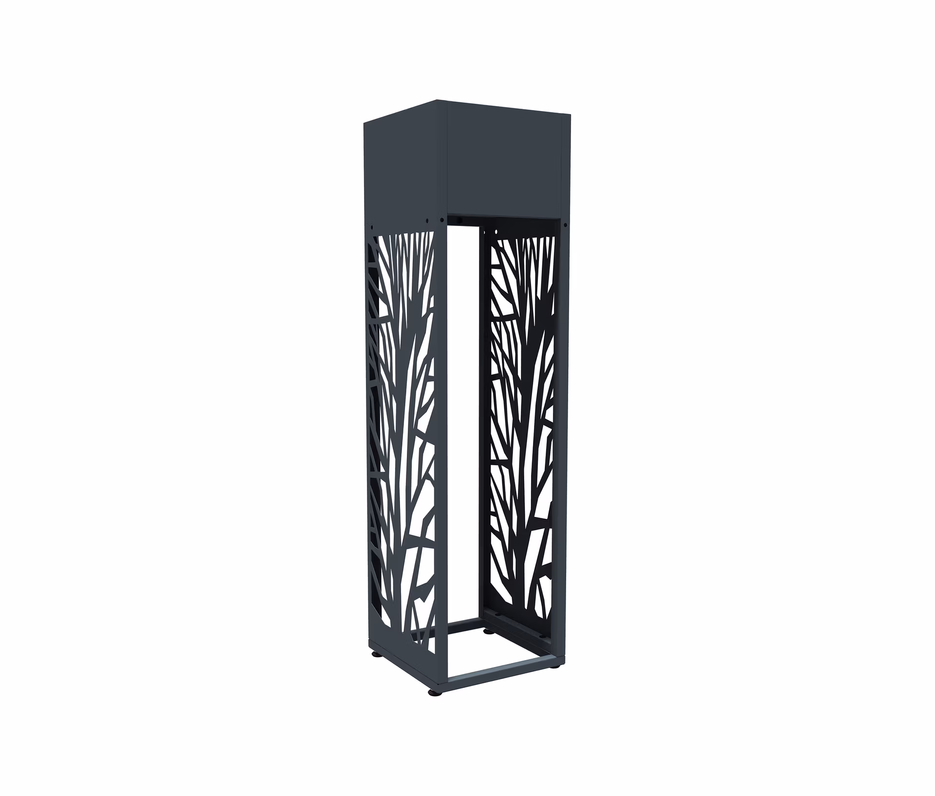 Tchibo - Kaminholzregal mit Pflanzkasten - 26x30x88cm - anthrazit -