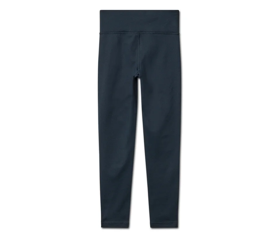 Dunkelblaue Leggings mit hohem Bund.